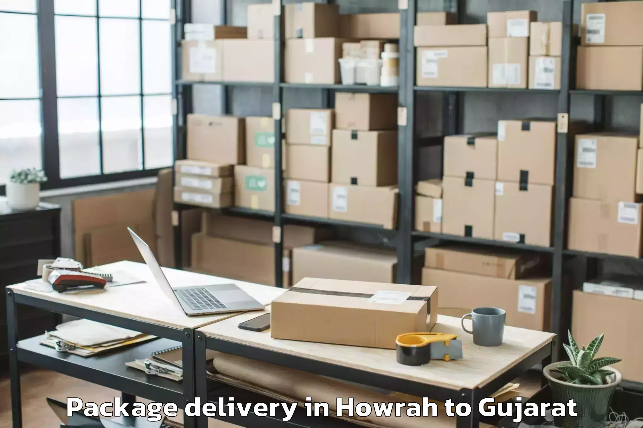 Affordable Howrah to Anjar Package Delivery